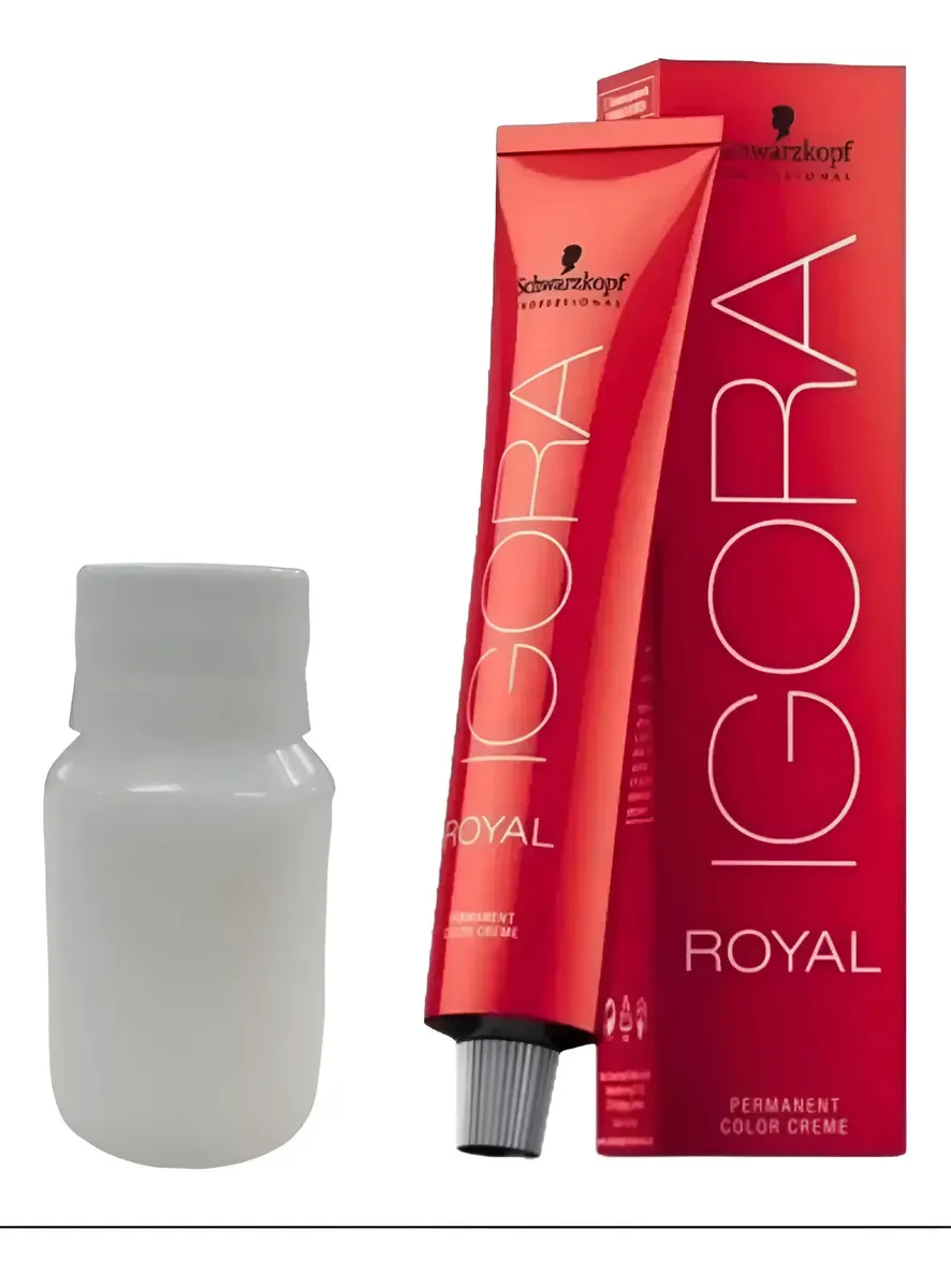 Tinta Igora Royal Tono A Elección + Oxidante 60ml Generico 5.88 Castaño Claro Rojo Intenso 1