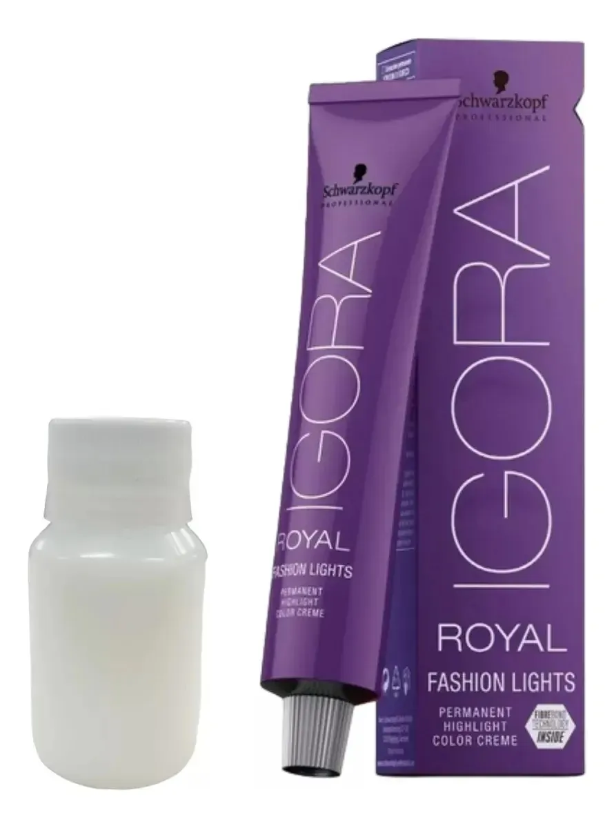 Tinta Igora Fashion Lights A Eleccion + Oxi 60ml Generico L-89 C/ Oxidante 30 Vol 1