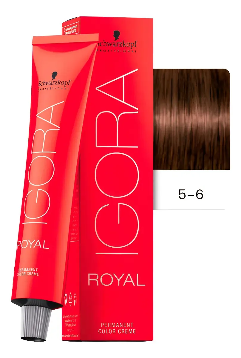 Tinte Permanente En Crema Igora Royal Tubo De 60g Tono 5-6 1