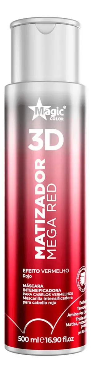 Matizador Magic Color Meg Red 3d - Efecto Rojo - 500ml