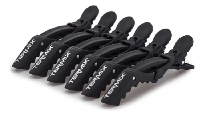 Pinzas Para El Cabello Termix Soft Touch, 6 Pinzas Negro 1