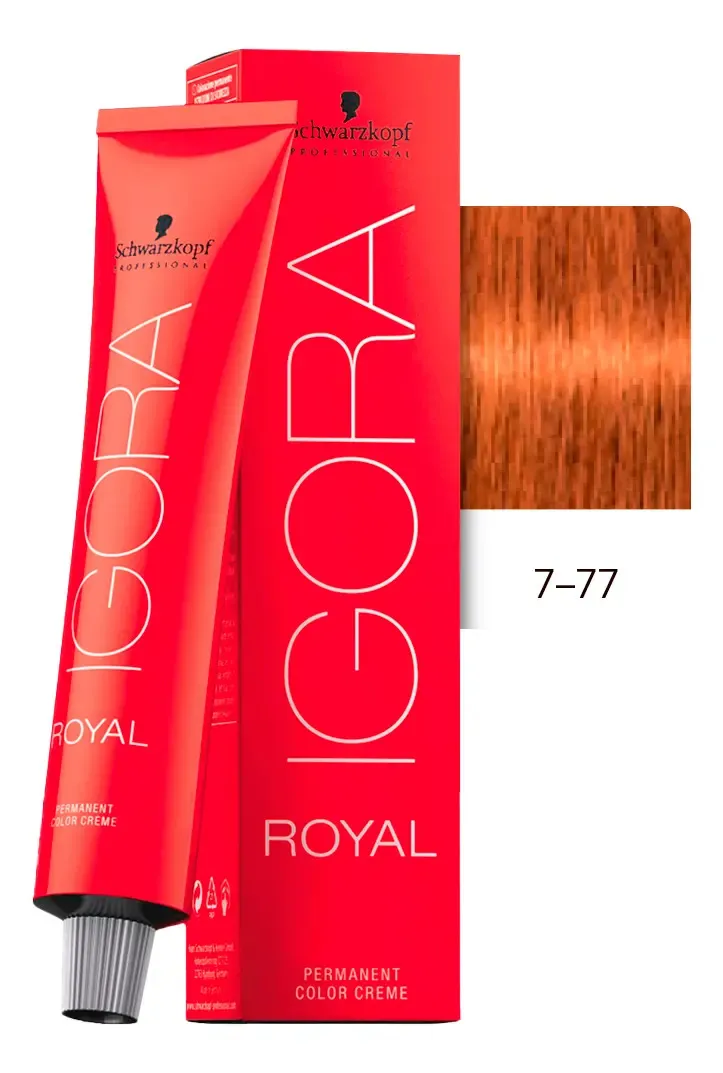 Igora Royal 7-77 Rubio Medio Cobre Extra Coloración Schwarzkopf 7.77 Rubio Medio Cobrizo Intenso 1