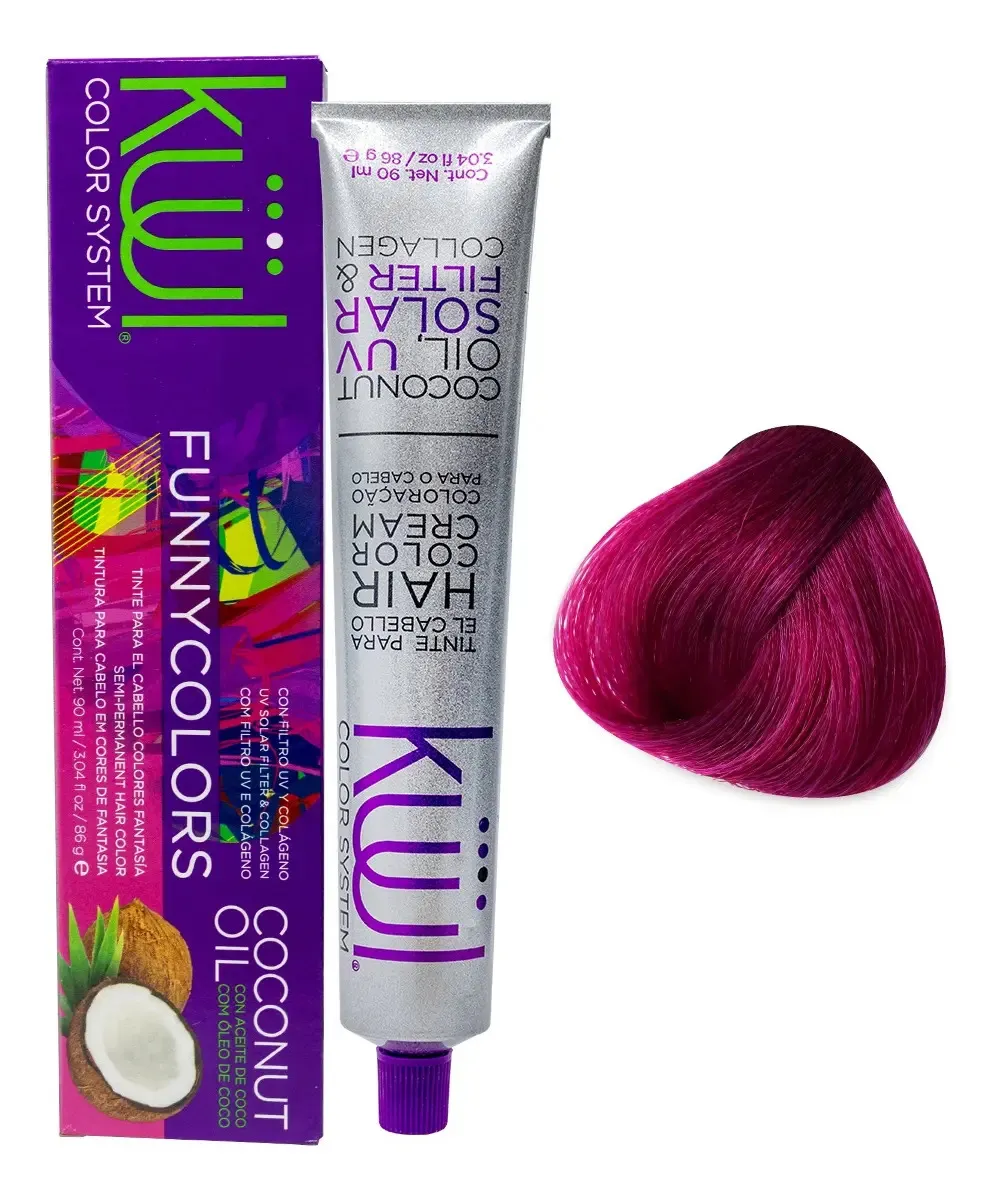 Kuul Tinte Funny Colors Rojo Rosado 90ml. 1