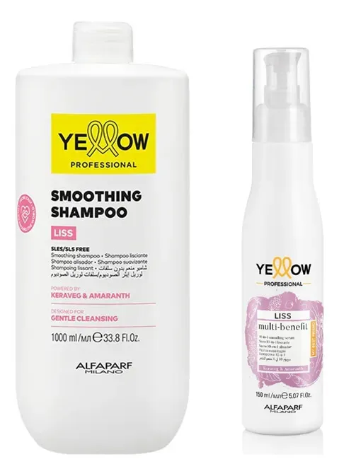 Kit Shampoo 1000ml Y Multibenefit Liss Yellow Alfaparf