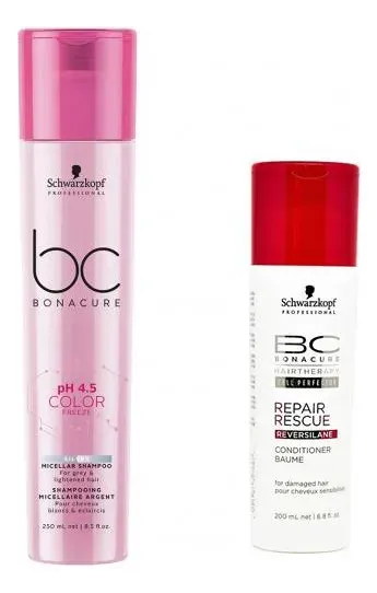Kit Shampoo Matizador Y Acond. Repair Schwarzkopf Bc
