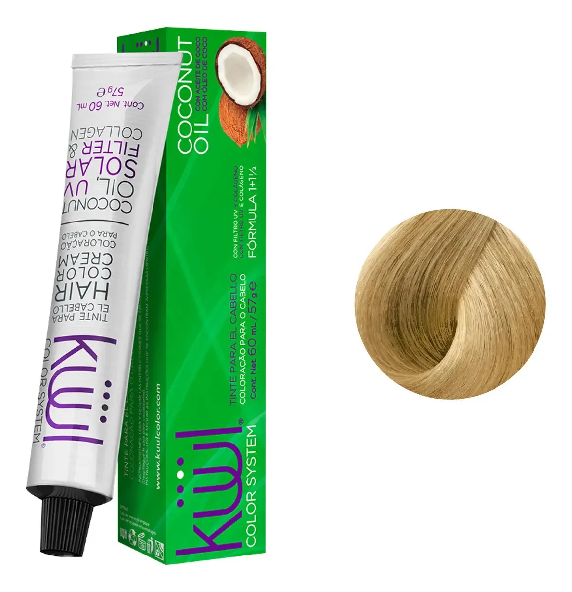 Tintes Kuul 60ml Tono 10.22 Rubio Extra Claro Nacarado Intenso