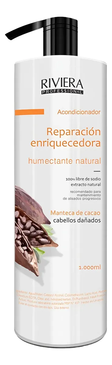 Shampoo O Acondicionador Riviera Chocolate Blanco 1l Sin Sal 1