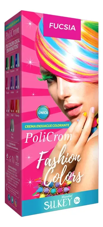 Tinta Fantasia Para El Pelo Policrom Silkey Profesional