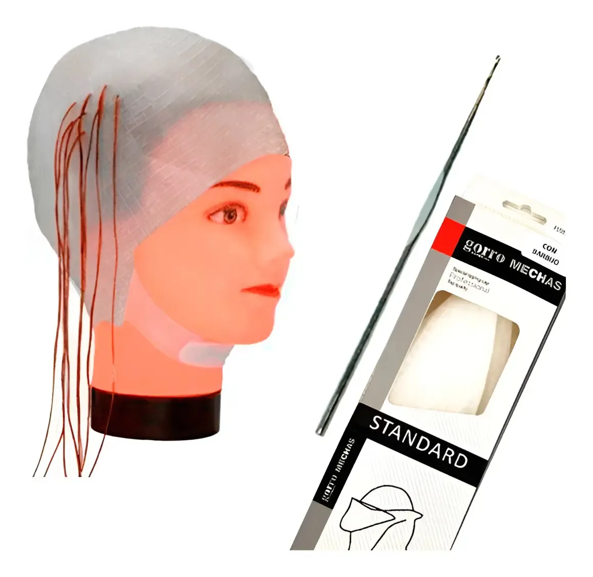 Gorra De Mechas Y Claritos Siliconada Profesional Peluquería Transparente