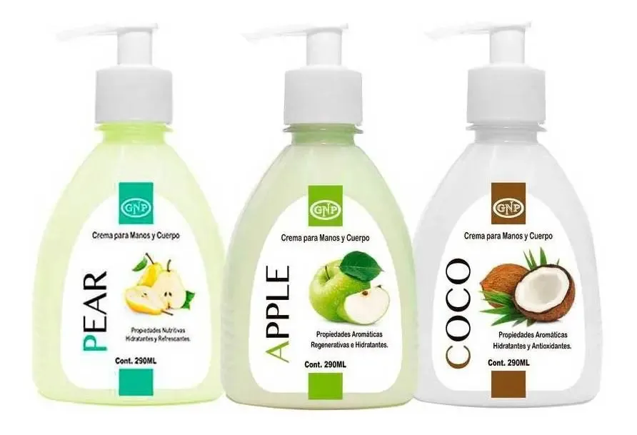 Crema De Manos Gnp Frutales 290cc Pera,manzana Y Coco