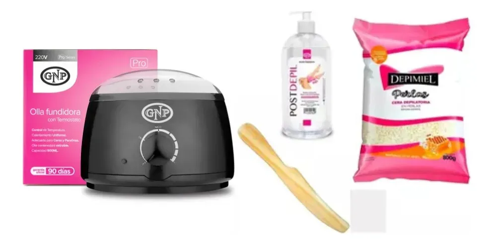 Kit Depilación. Olla Gnp+ 1 Espatula+cera+aceite 1