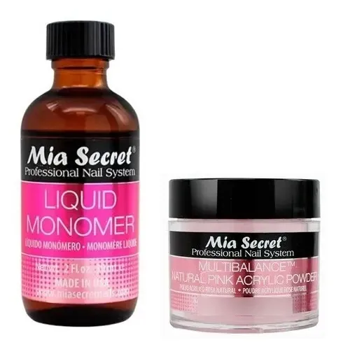 Mia Secret Liquido 59ml Y Polvo Acrilico Uñas 30gr. Nice