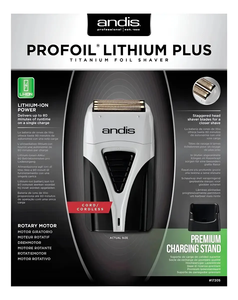 Rasuradora Profoil Lithium Plus Andis Professional Gris