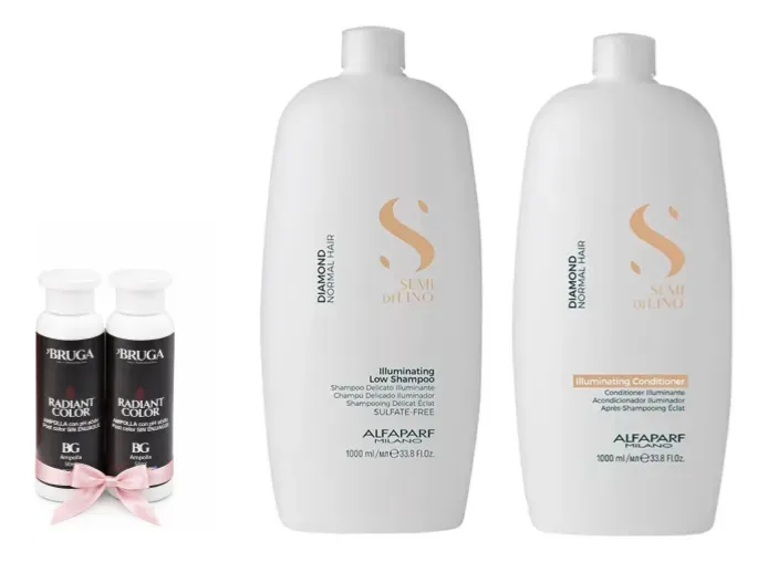 Kit Alfa Parf Diamond Extra Brillo, Shampoo Y Acondicionador