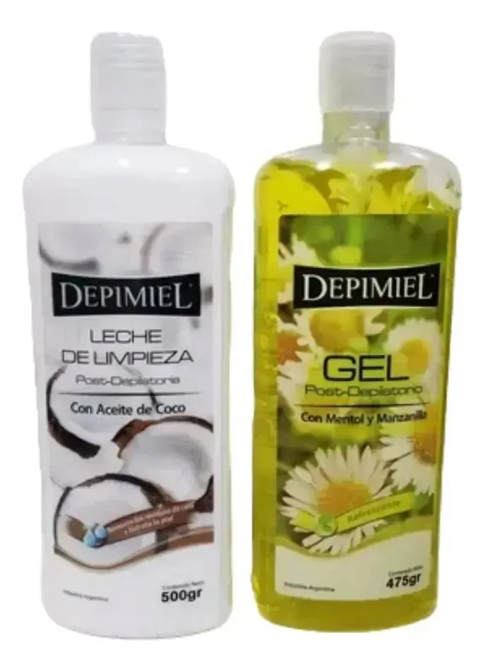 Kit Leche De Limpieza Depimiel 500gr + Gel Post Dep 475 1