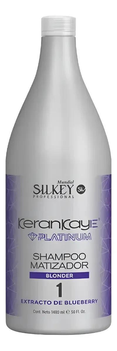 Shampoo Matizador Kerankaye Cabellos Rubios Silkey 1438ml