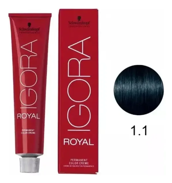Tinta Profesional Igora Royal 1.1 Negro Azulado 1-1