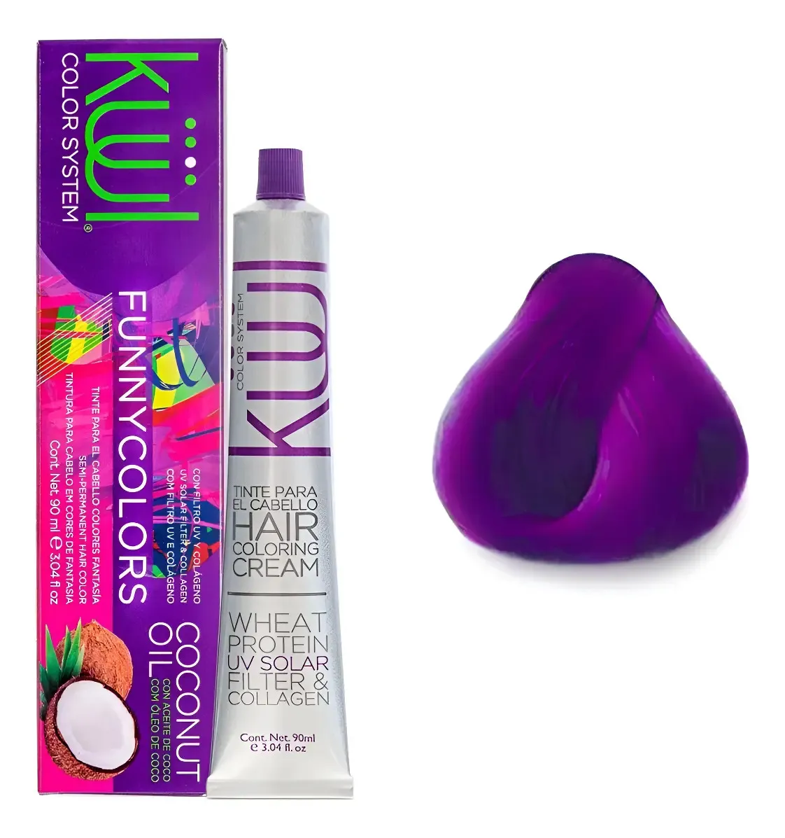 Tinta Kuul Fantasia Color Funny Violeta 90ml Violeta