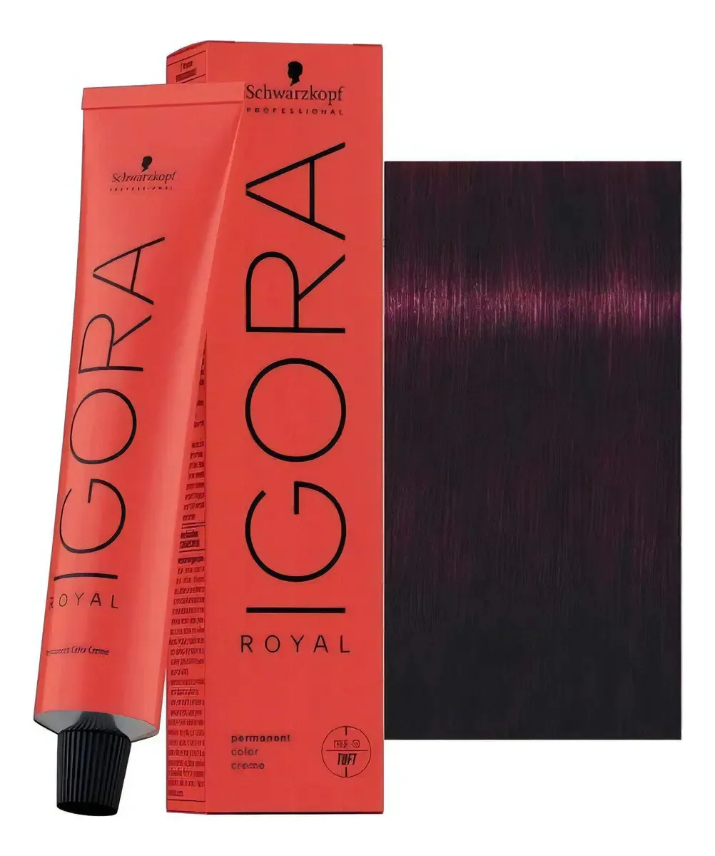 Tinte Permanente En Crema Igora Royal Tubo De 60g Tono 4-99 4-99