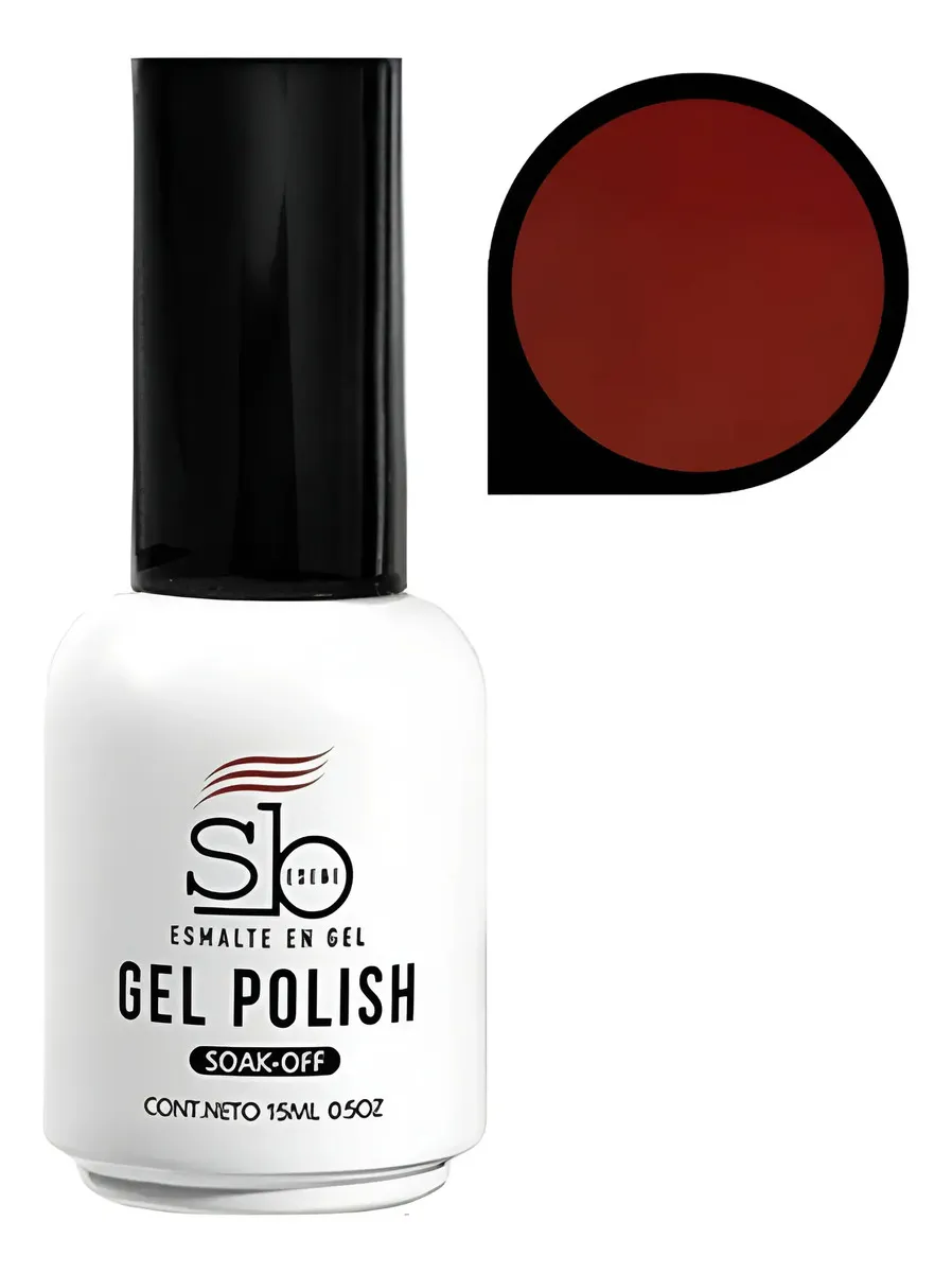Esmalte En Gel Sb Semipermanente Para Uñas Tonos Rojos 15ml 1