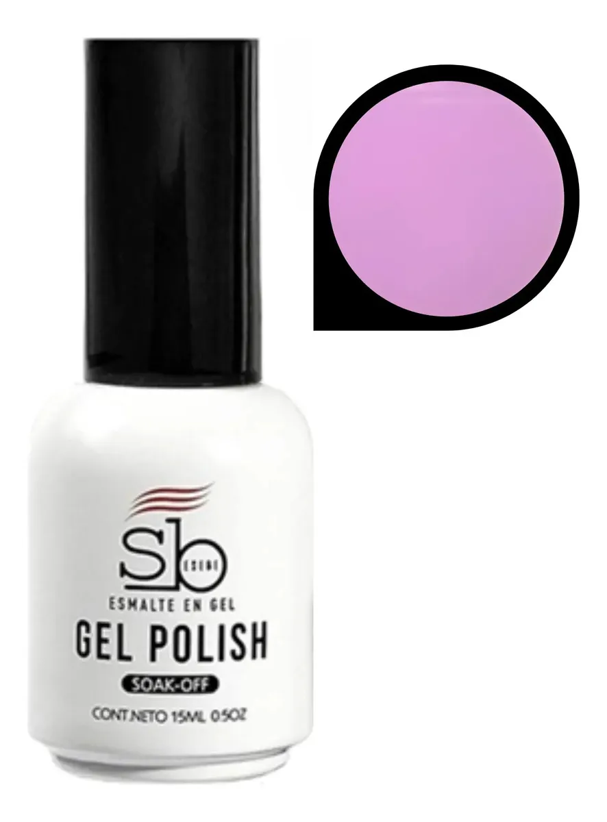 Esmalte En Gel Sb Semipermanente Uñas Tonos Violetas 15ml