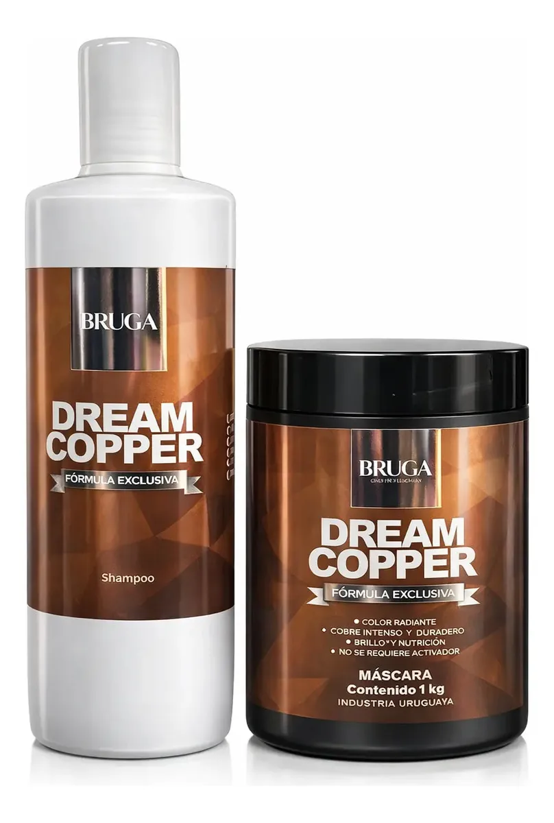 Kit Shampoo Y Máscara Matizadora Dream Copper Bruga 1