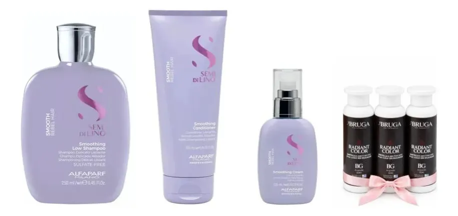 Shampoo + Mascarilla + Crema Alisadora Alfaparf Smoothing 1