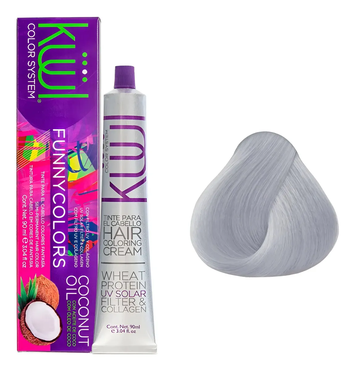 Tntura Kuul Color System Funny Colors Blanco Titanio 90ml Blanco Titanio 1