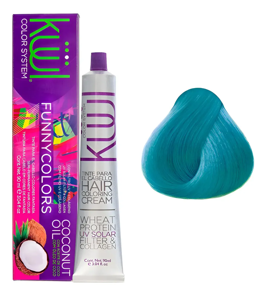Tntura Kuul Color System Funny Colors Tono Azul Celeste 90ml Azul Celeste 1