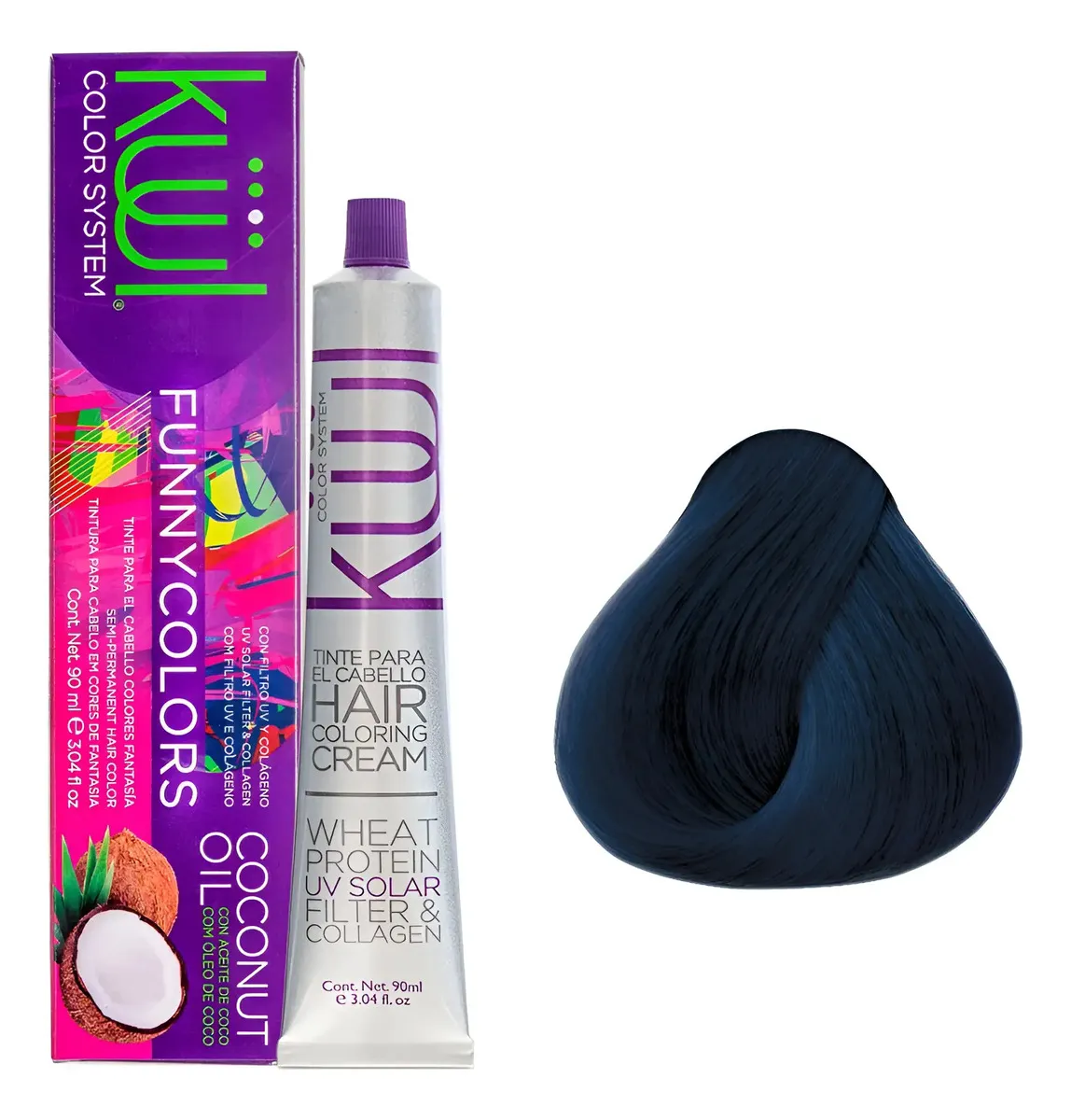 Tntura Kuul Color System Funny Colors Tono Azul Oceano 90ml Azul Océano