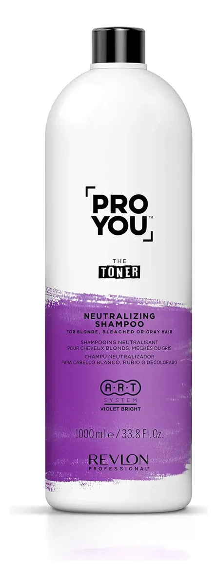 Shampoo Revlon Proyou Toner De 1 Litro, Rubios Y Canas 1