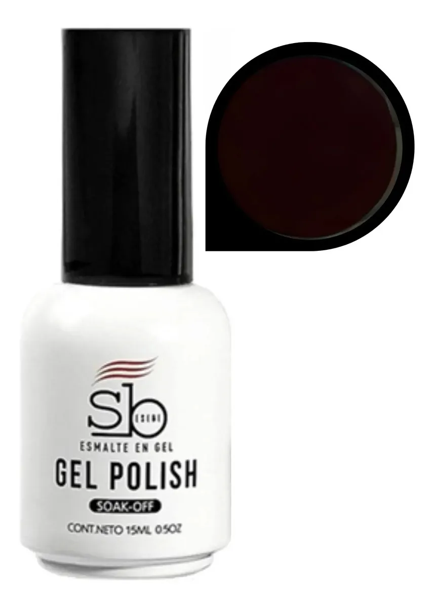 Esmalte Gel Sb Semipermanente Uñas Tonos Monocromáticos 15ml