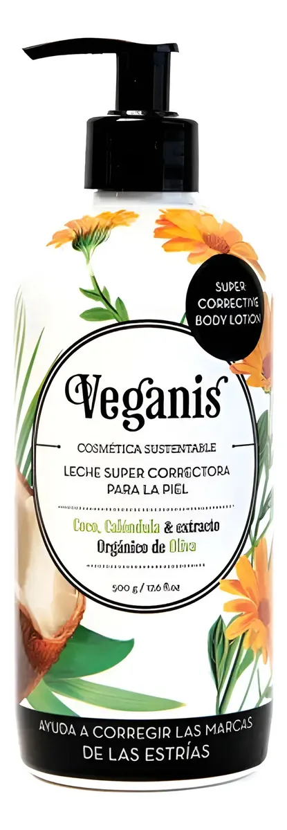 Crema Correctora Veganis Coco Y Calendula Para Estrias 500g Coco