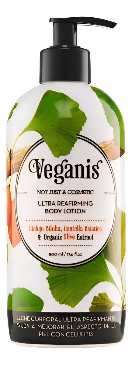 Crema Reafirmante Veganis Ginkgo 500ml Para Celulitis Ginkgo Biloba 1
