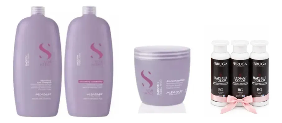 Kit Shampoo, Acondicionador Y  Mascara Alfaparf  Smooth 1