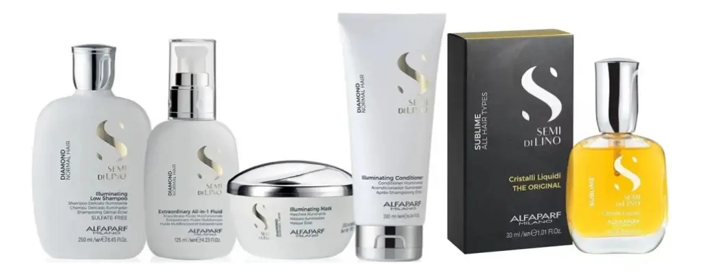 Kit De Brillo Shampoo, Acond., Mascara, Fluido Y Cristalli