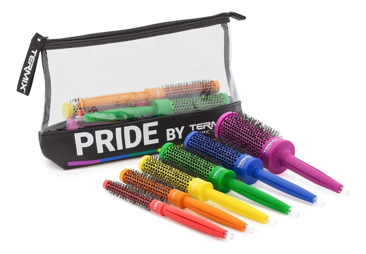 Pack 6 Cepillos Termix C·ramic Pride + Set De 6 Pinzas Pride 1