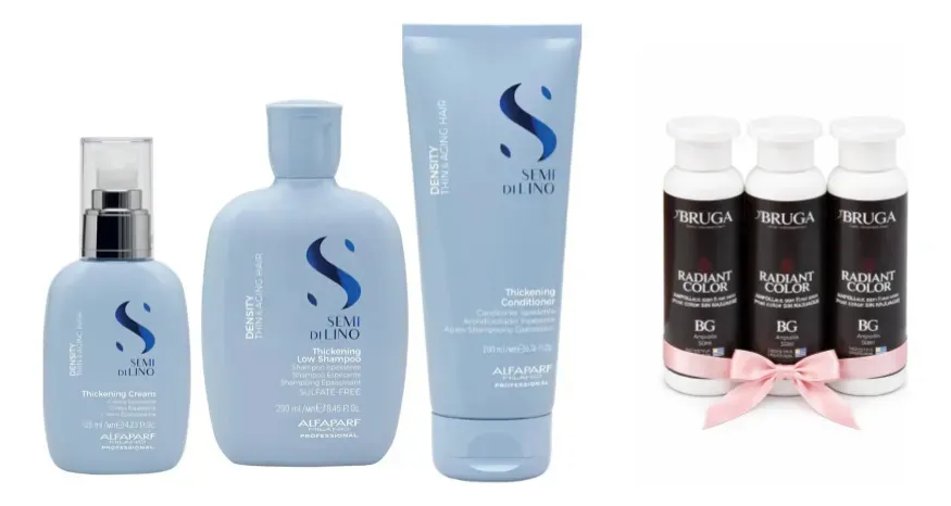 Kit Para Cabellos Afinados Alfaparf Shampoo,acond. Y Fluido