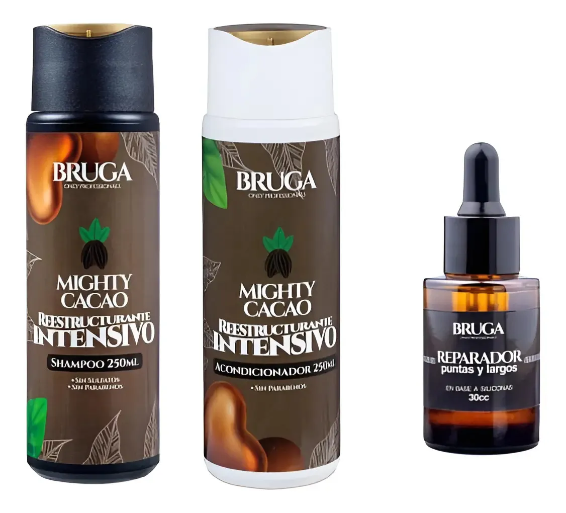 Pack De Reparacion Shampoo, Acondicionador Y Oleo Bruga 1
