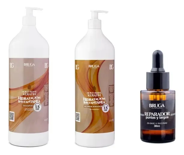 Pack  Shampoo, Acondicionador Keratina 1.5l Y Oleo 30ml 1