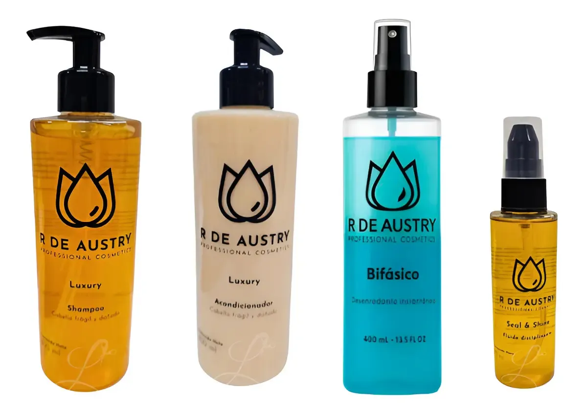 Kit Shampoo, Acond., Desenredante Y Serum R De Austry Luxury