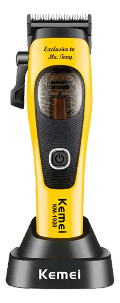 Cortadora De Cabello Kemei Hair Clipper Km-1920 Cortadora Amarillo