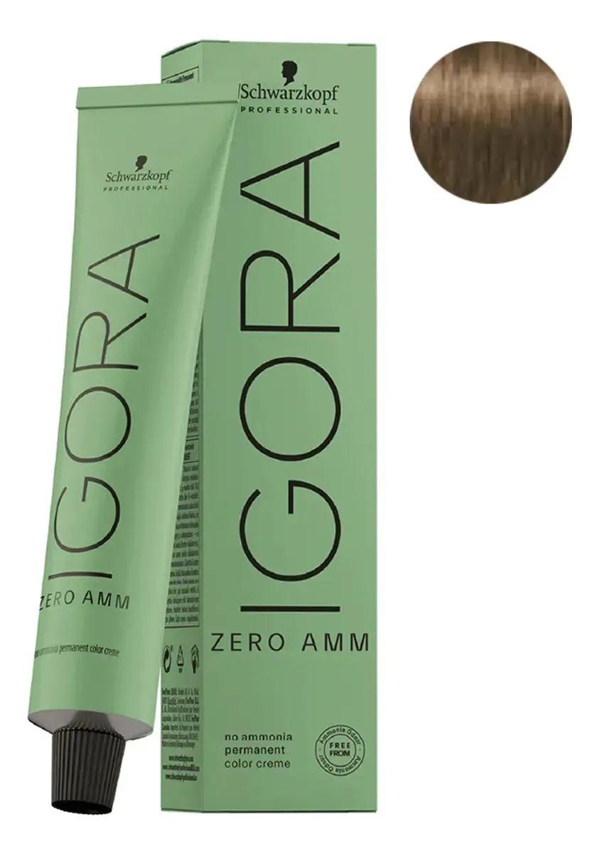 Tinte Schwarzkopf Igora Zero Amm 6-0 Rubio Oscuro Natural 1
