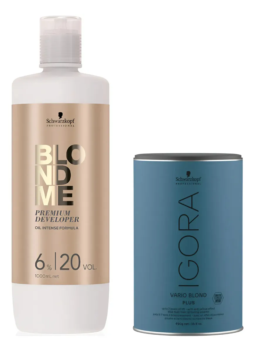 Polvo Decolorante Schwarzkopf Blond Y Oxidante Blondme 20vol Sin Tono