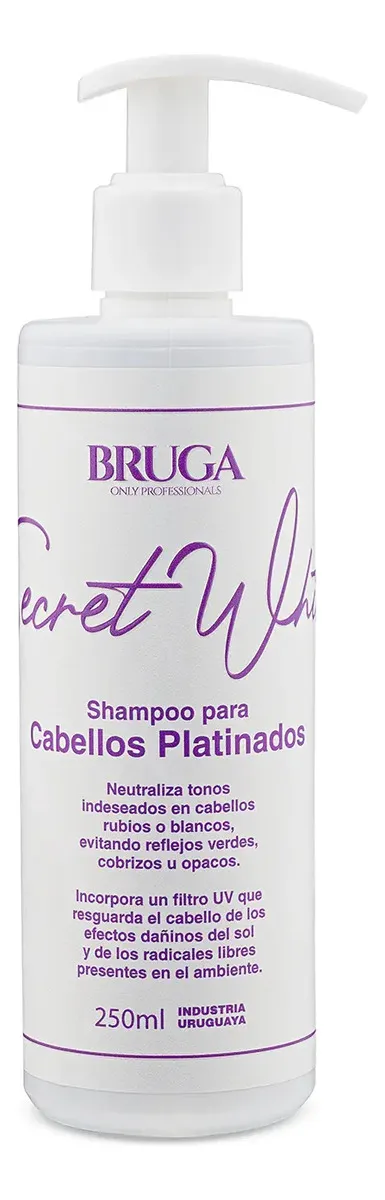Shampoo Matizador Bruga Secret White 250ml Platinado 1