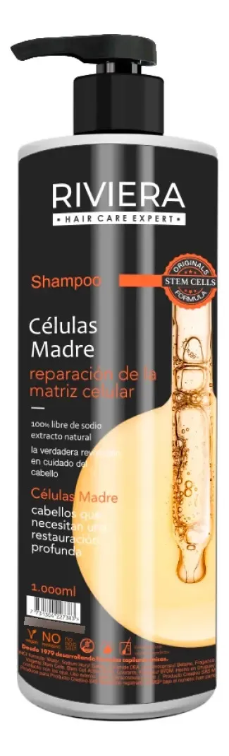 Shampoo Células Madre Riviera 1l Reparación 1
