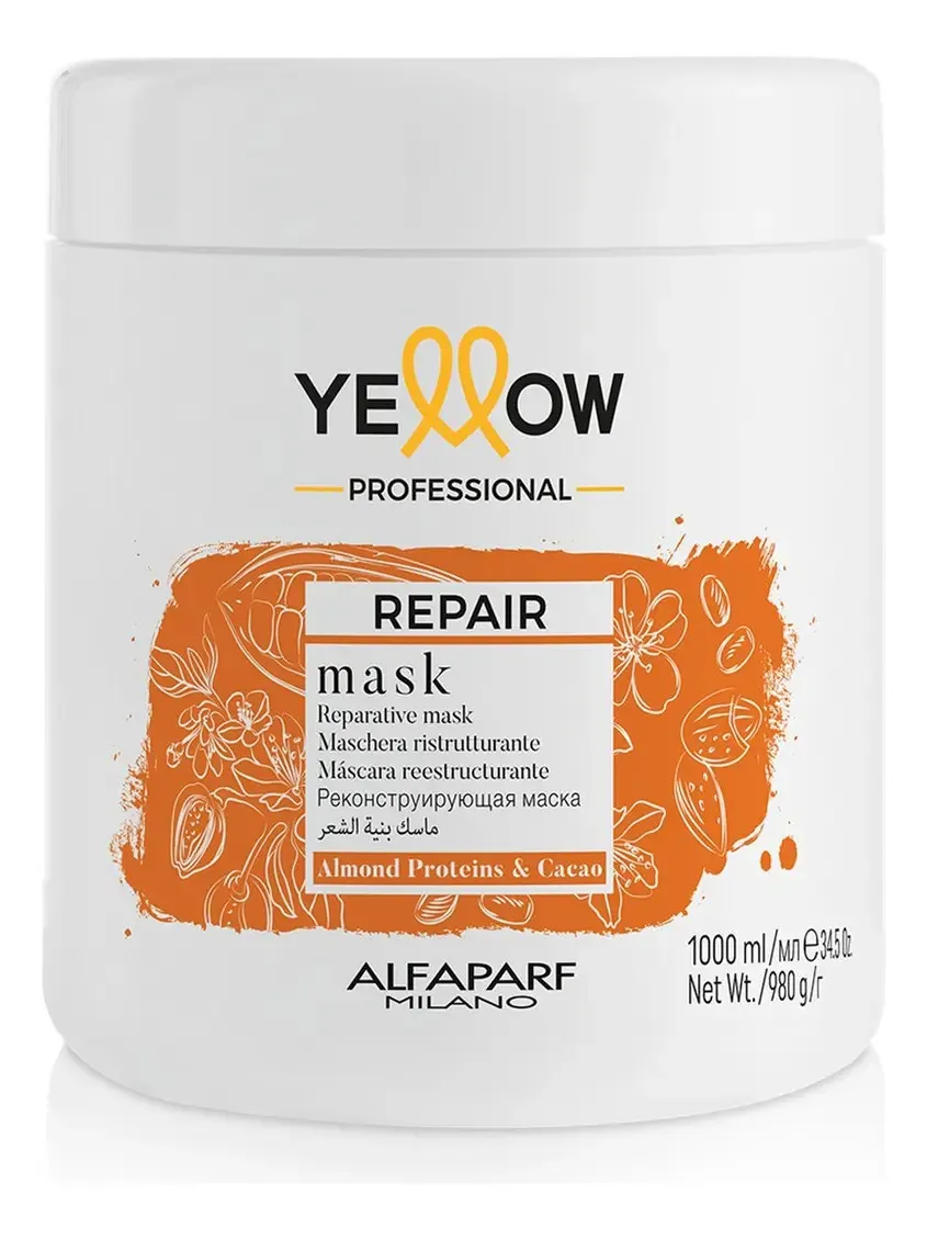 Máscara Reparación Yellow Repair Alfaparf 1000ml 1