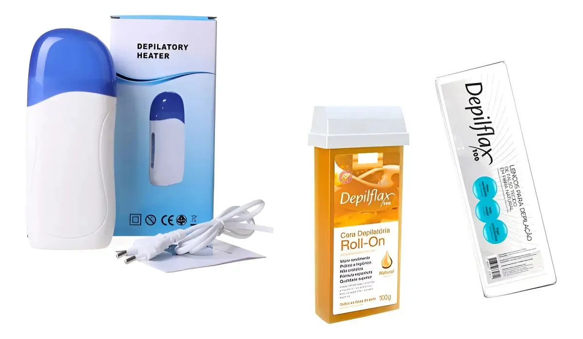 Kit De Depilación Porta Cartucho+cera Roll On+100 Tiras