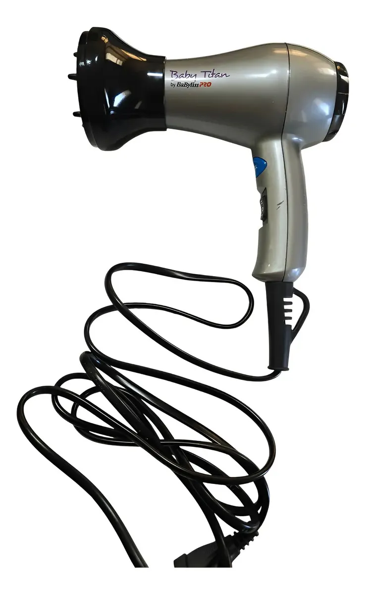 Secador De Viaje 1000w Con Difusor Gris