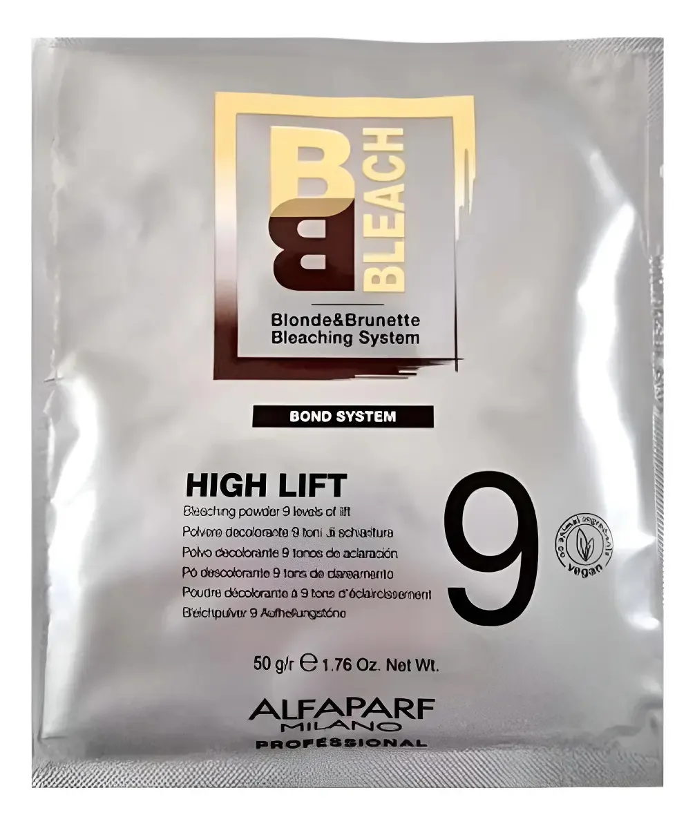 Polvo Decolorante Alfaparf Bb Bleach High Lift 9 Tonos 50g 9 Tono